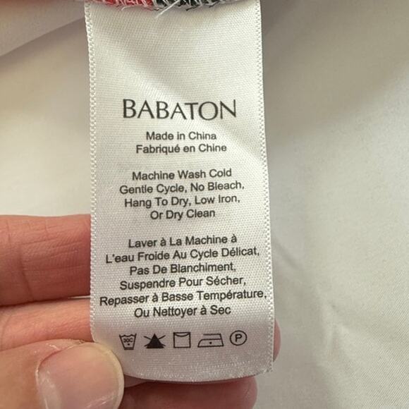 Aritzia Babaton Jessie Abstract Print Midi Dress Short Sleeve Size Small - Picture 10 of 11